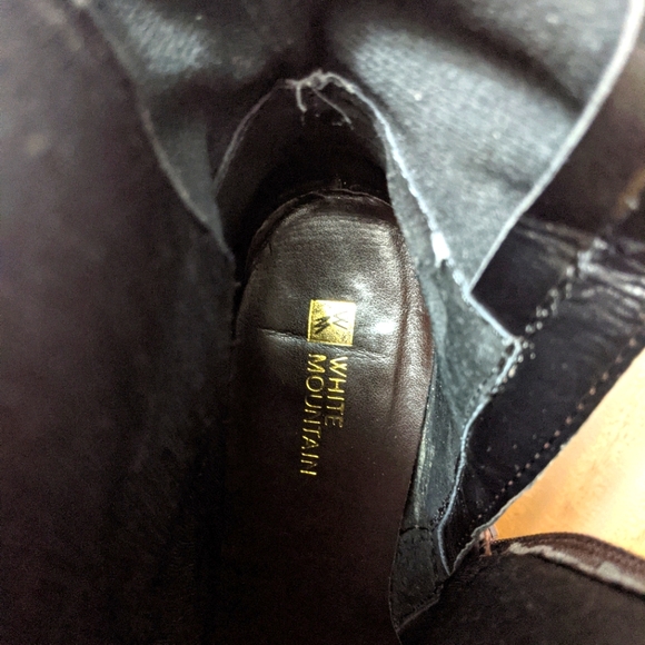 White Mountain Dark Brown Zip Up Heeled Boots With Buckle.  Size 6.  New. - Picture 9 of 11